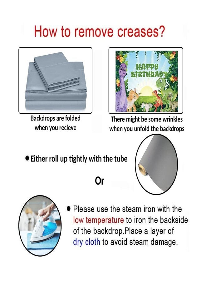 Theme My Party Dinosaur Theme Backdrop Banners For Home or Outside Party Supplies Birthday Party Decorations (6FT X 4FT) - Image 2